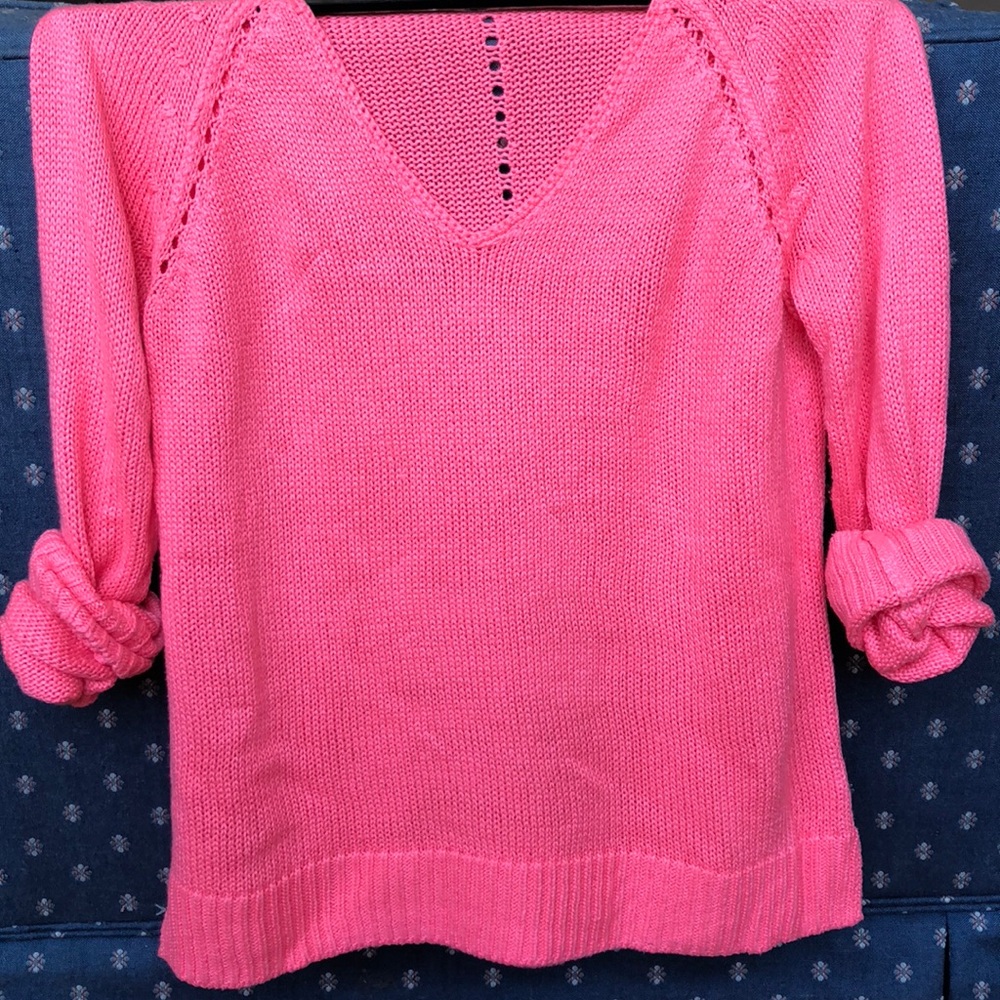 Lilly Pulitzer Peach V-Neck Sweater